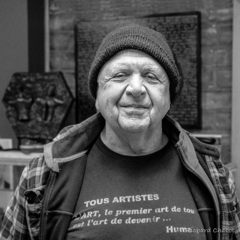 Bourjoi, l'artiste dans son atelier, février 2020