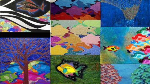 Mosaïque des poissons et de la culture