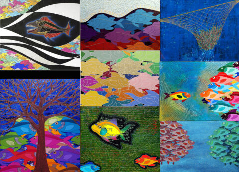Mosaïque des poissons et de la culture